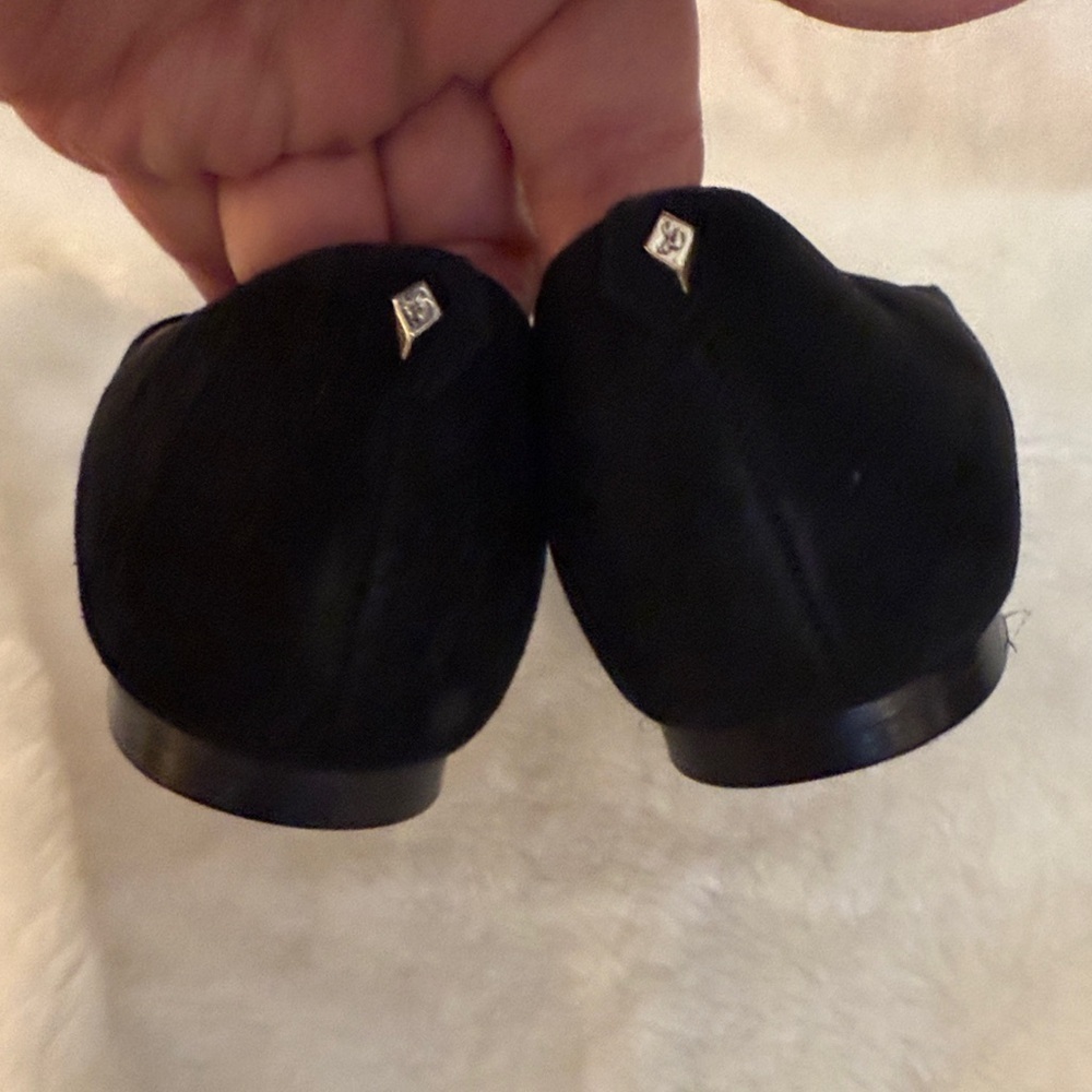 Sam Edelman Black Pointed Toe Flats Classic Chic Ballet Flats - Size 6W - Picture 8 of 11